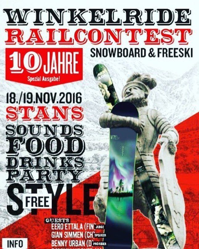 10 Jahre Winkelride und die Sportbahnen Melchsee-Frutt gemeinsam mit dem @fruttpark mittendrin! Kommt bei unserem Stand vorbei - es lohnt sich! ? #winkelride #railcontest #stans #melchseefrutt #fruttpark #freestyle #lustigwirds @3sixty.ch