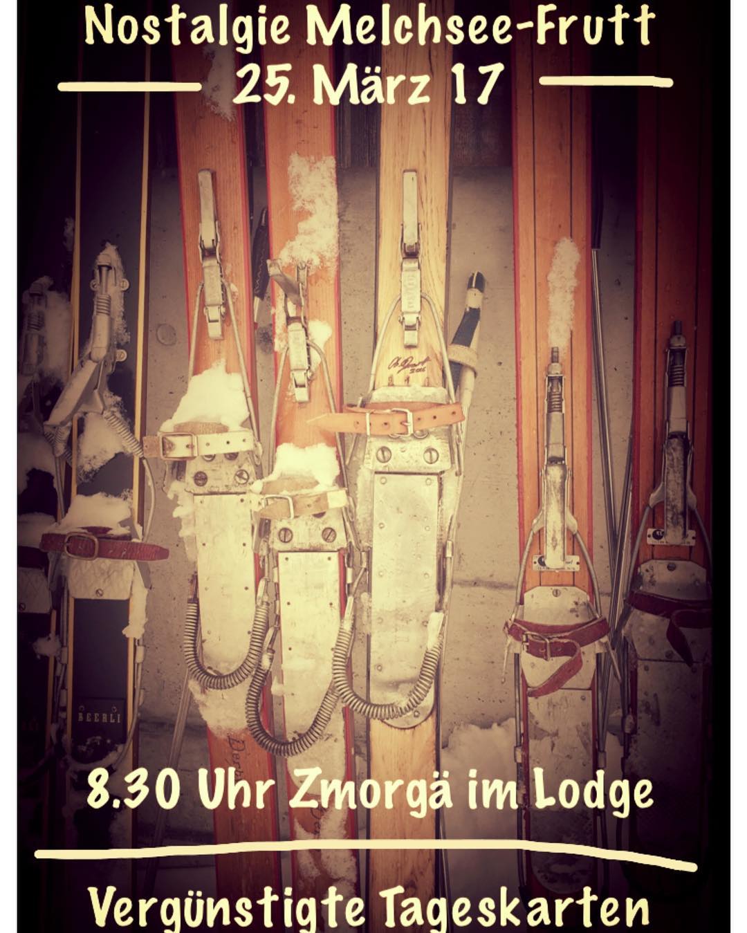 Am Samstag, 25. März findet der Nostalgie-Skitag auf Melchsee-Frutt statt. Die Teilnehmer, die in Nostalgie-Kleider bei der Kasse die Tageskarte kaufen, erhalten diese zum vergünstigten Preis.? #melchseefrutt #stöckli #nostalgie #skiing #event
