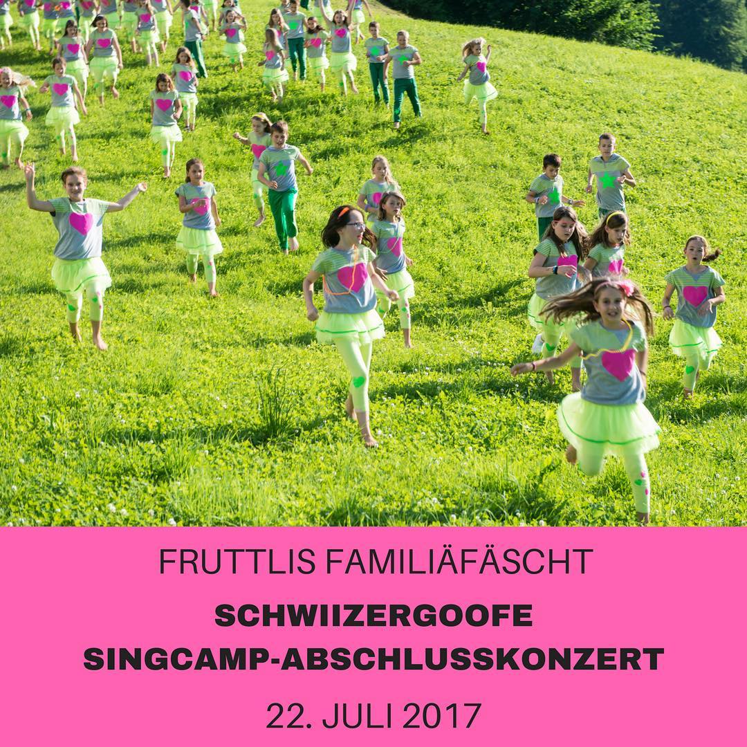 Am Samstag, 22. Juli 2017 findet Fruttlis Familiäfäscht auf Melchsee-Frutt statt und mittendrin erlebt ihr das Schwiizergoofe SingCamp-Abschlusskonzert: Von Klein für Klein!? Kinder reisen auch diesen Sommer wieder gratis auf allen Anlagen in Begleitung eines Erwachsenen.  Weitere Informationen: https://www.melchsee-frutt.ch/fruttlis-familiaefaescht/ #melchseefrutt #fruttli #family #schwiizergoofe #concert #enjoy